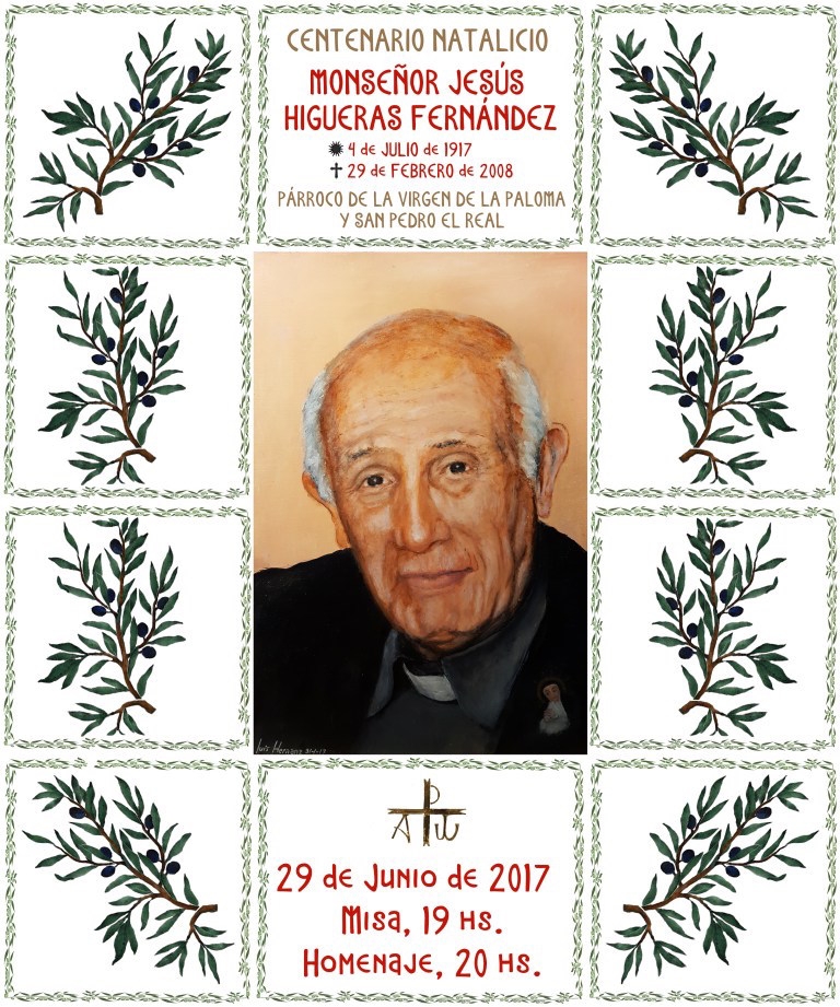 La parroquia Virgen de la Paloma rinde homenaje a monseñor Jesús Higueras Fernández