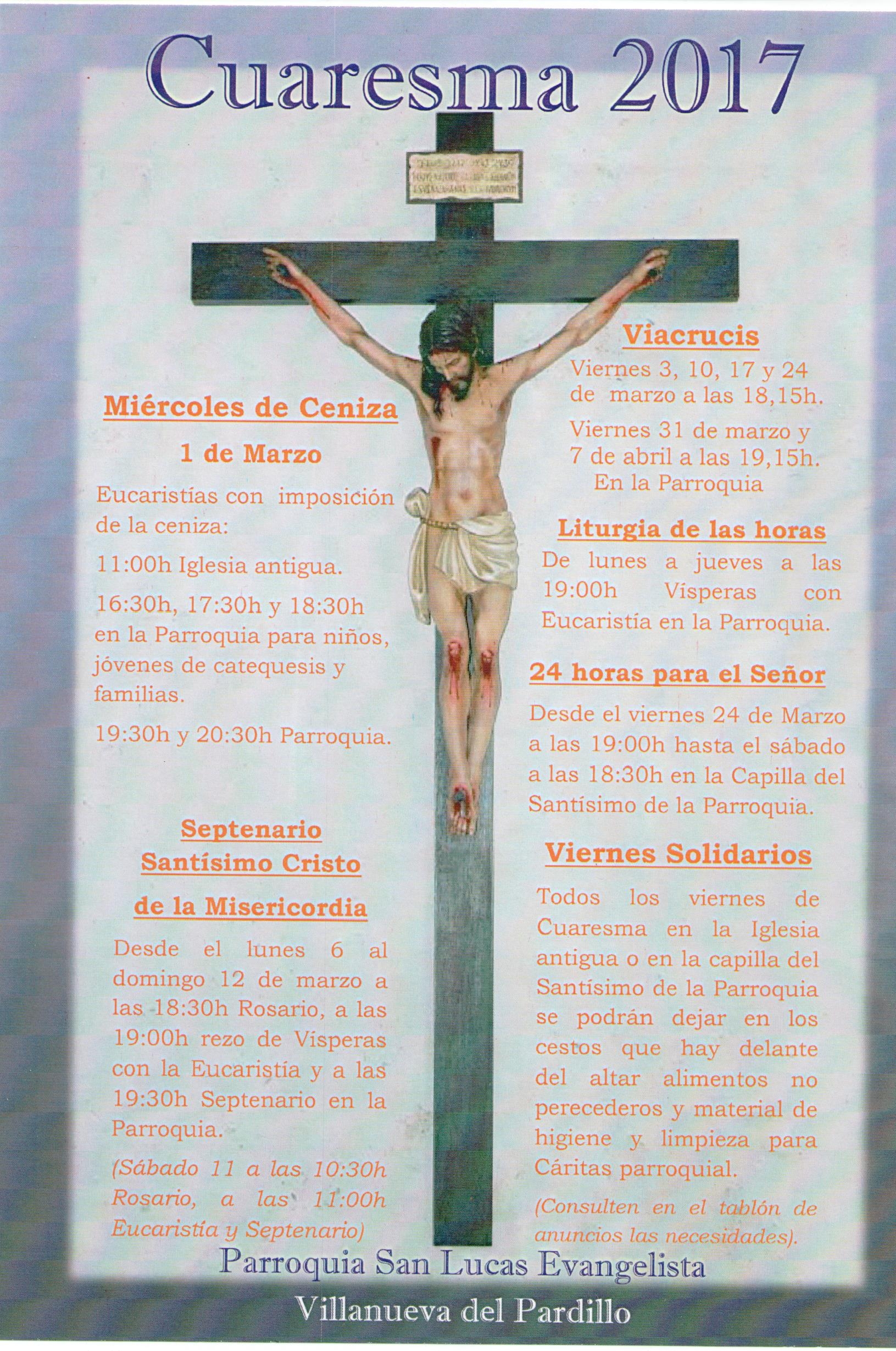 La parroquia San Lucas Evangelista de Villanueva del Pardillo celebra la Cuaresma con los 'Viernes Solidarios' y un Septenario al Cristo de la Misericordia