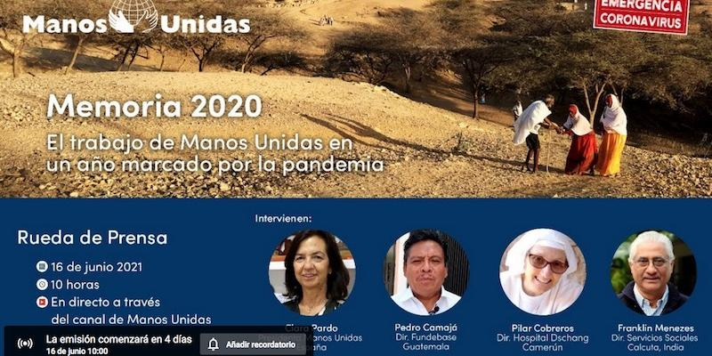 Manos Unidas presenta 'online' su Memoria de Actividades 2020