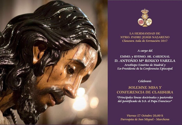 El cardenal Rouco imparte en Marchena una conferencia sobre el pontificado del Papa Francisco