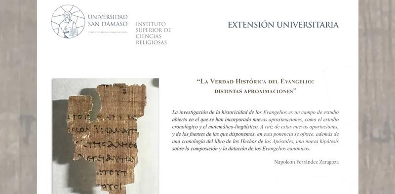 San Dámaso analiza en una jornada 'La verdad histórica del Evangelio: distintas aproximaciones'