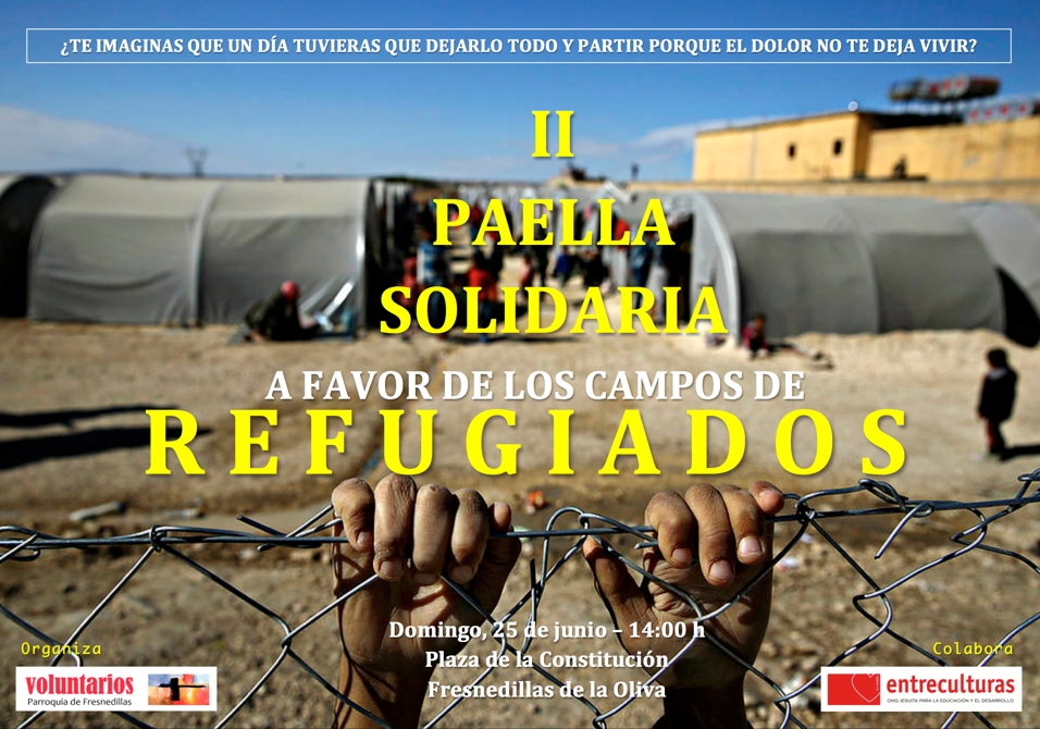 Voluntarios de la parroquia de Fresnedillas organizan la II Paella Solidaria a favor de los refugiados