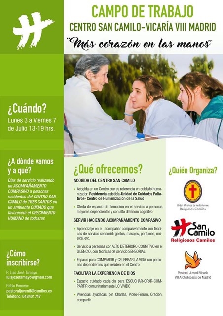 Campo de trabajo para jóvenes en el Centro San Camilo de la Vicaría VIII