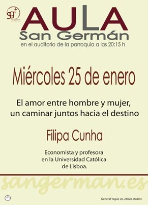 La parroquia San Germán ofrece una conferencia sobre 'El amor entre hombre y mujer'