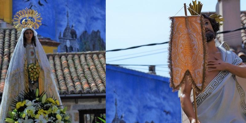Zarzalejo finaliza sus celebraciones de la Semana Santa con la procesión del Encuentro con la Virgen y el Resucitado