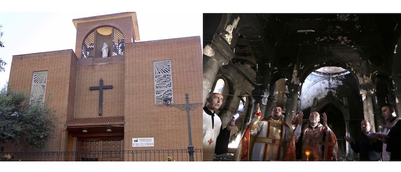 Nuestra Señora del Carmen de Pozuelo acoge un acto de desagravio con la cruz procedente de la aldea de Teleskuf