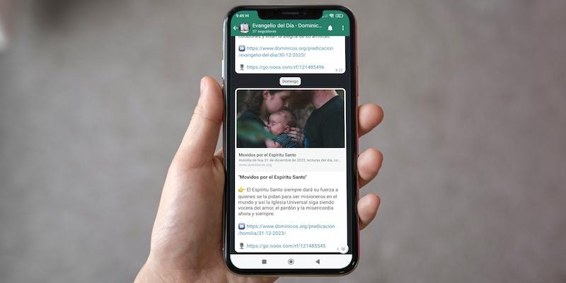 La predicación diaria del Evangelio de Dominicos, en WhatsApp