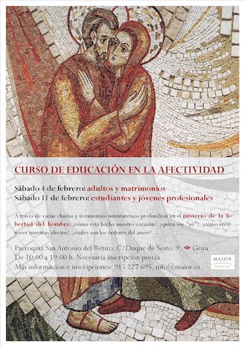 La parroquia San Antonio del Retiro ofrece un curso de Educación en la Afectividad de la Fundación Maior
