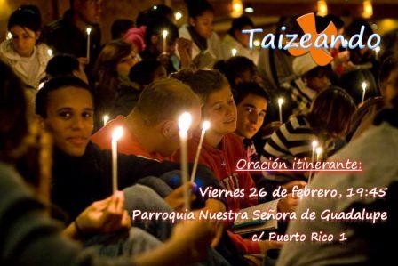 Oración en la parroquia Nuestra Señora de Guadalupe