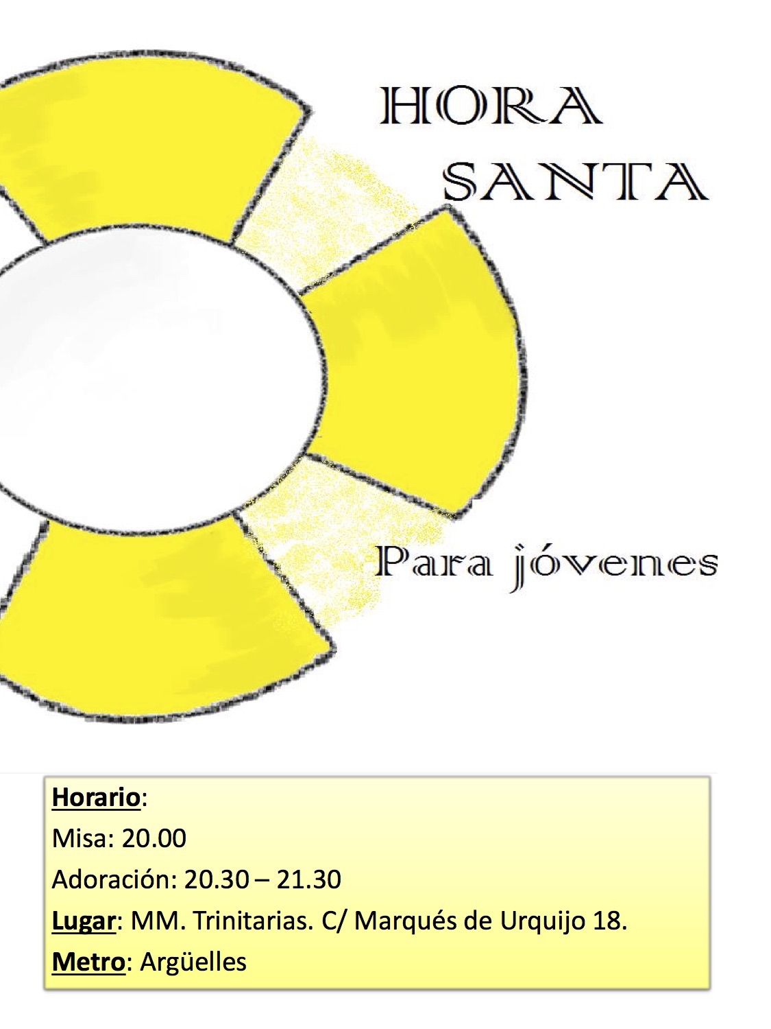 La residencia de las Trinitarias acoge una hora santa para jóvenes