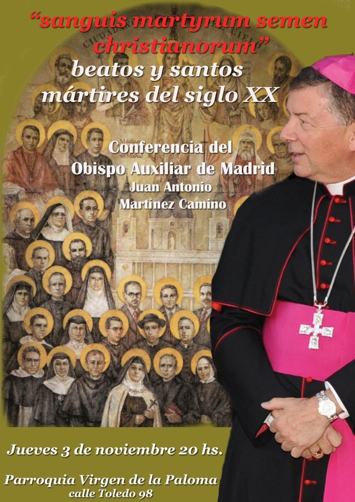 Conferencia sobre los mártires en la parroquia Virgen de La Paloma