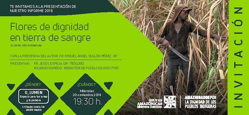 El misionero dominico Miguel Ángel Gullón presenta el informe 'Flores de dignidad en tierras de sangre'