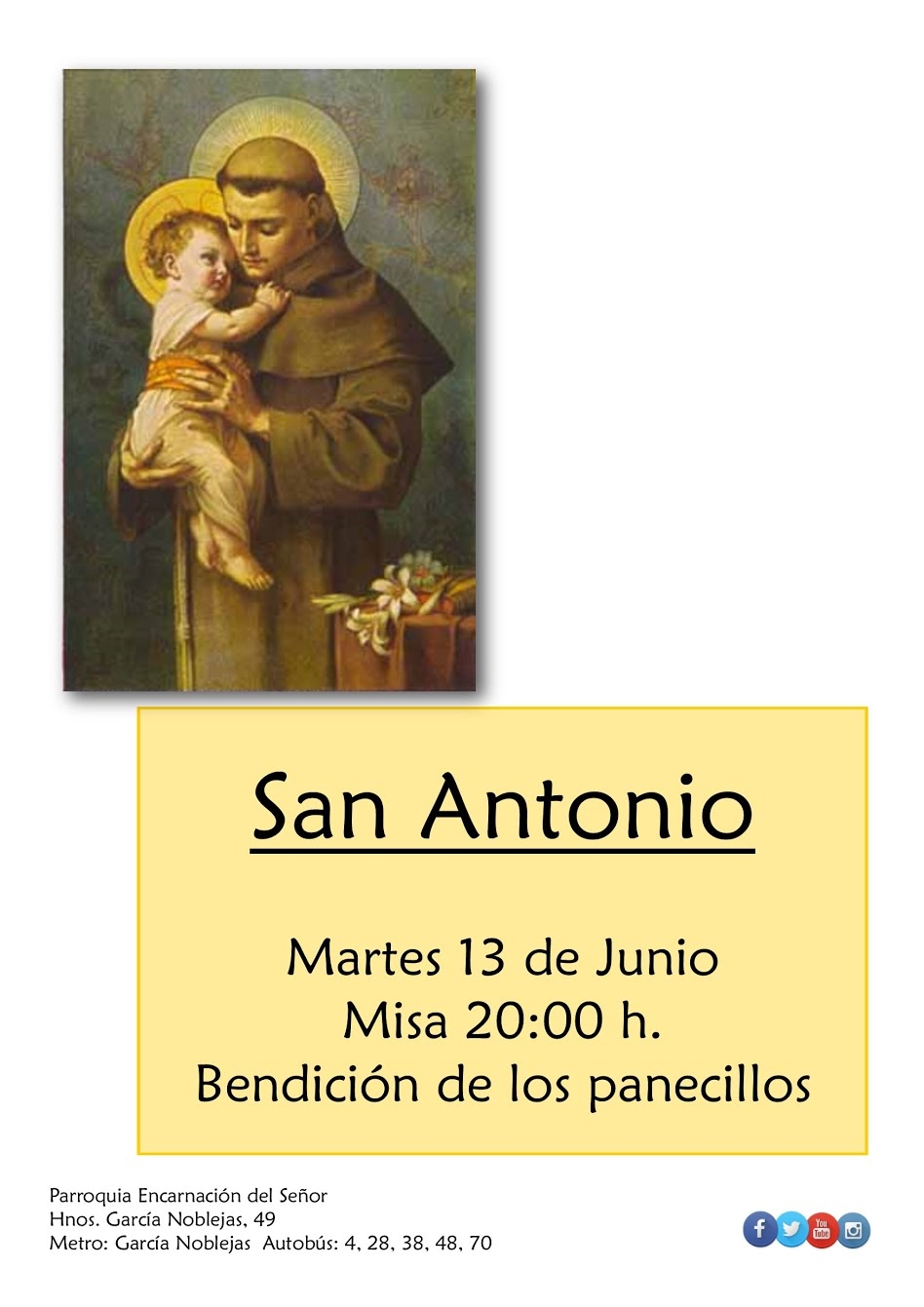 Bendición de panecillos en la parroquia de la Encarnación