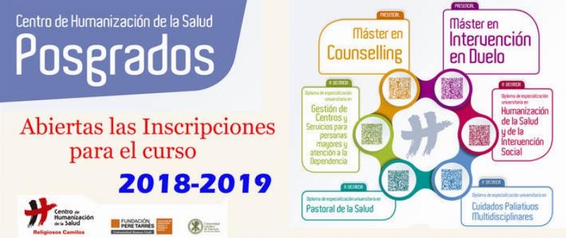 Abiertas las inscripciones para los Master y Diplomas de Especialización Universitaria del Centro de Humanización de la Salud