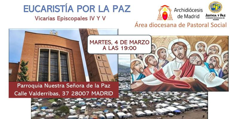 La parroquia de Nuestra Señora de la Paz acoge la Eucaristía por la Paz del mes de marzo