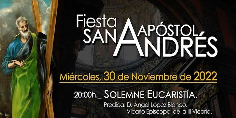 Ángel López Blanco preside en la capilla del Colegio Sagrado Corazón la fiesta del titular de San Andrés Apóstol