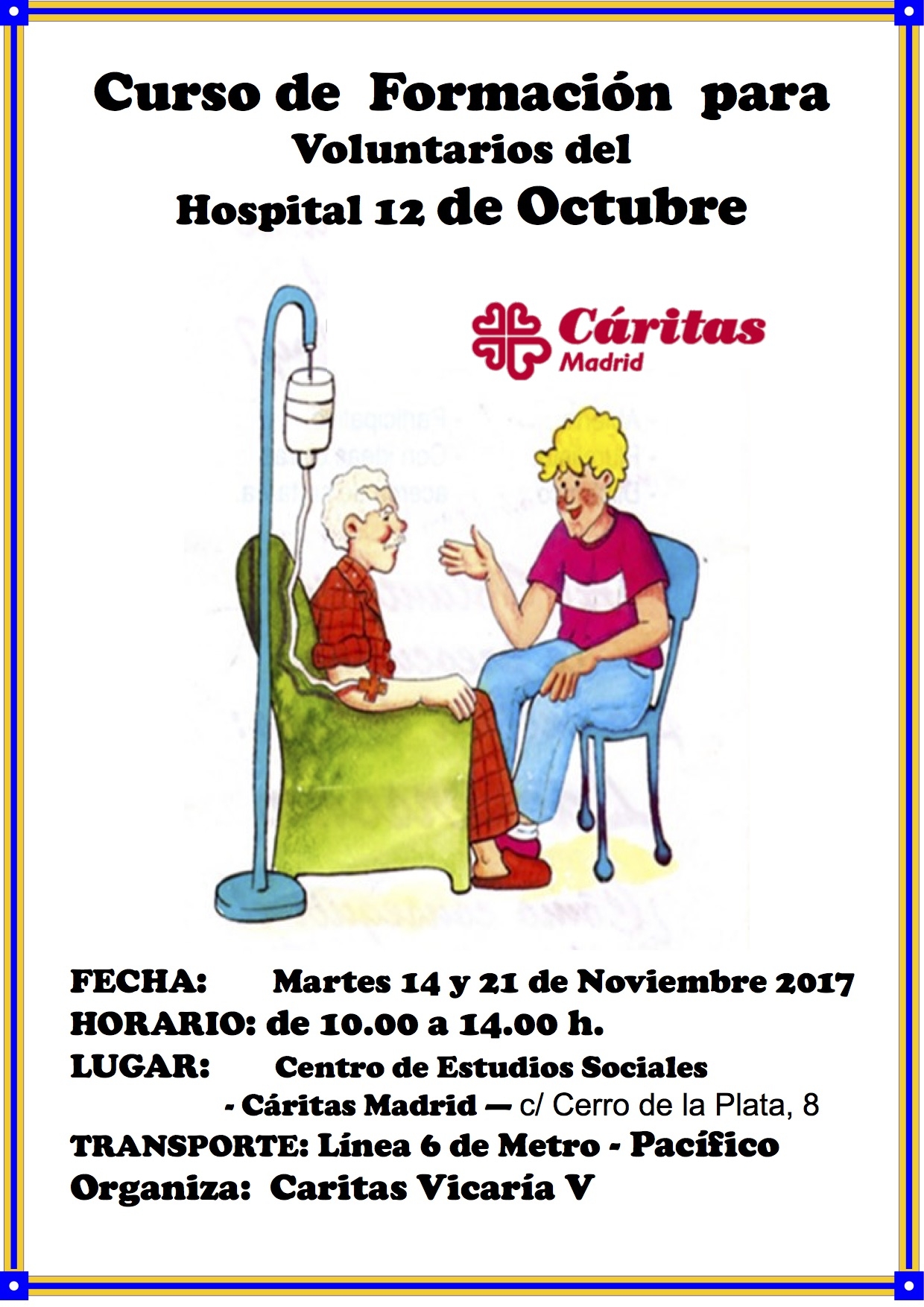 Los voluntarios de Cáritas en el 12 de Octubre reciben un curso de formación