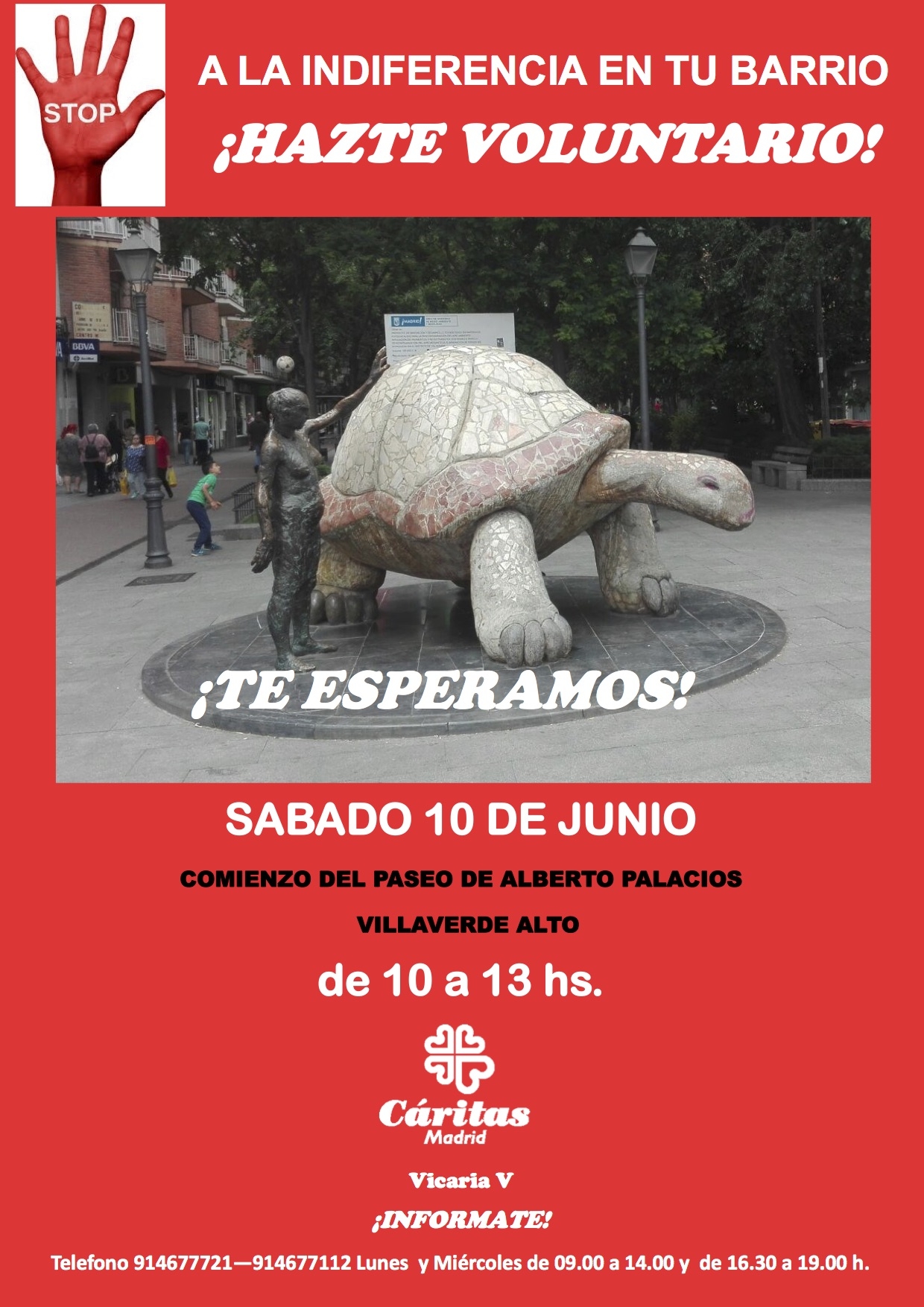 Cáritas Vicaría V organiza un acto público para convocar voluntariado