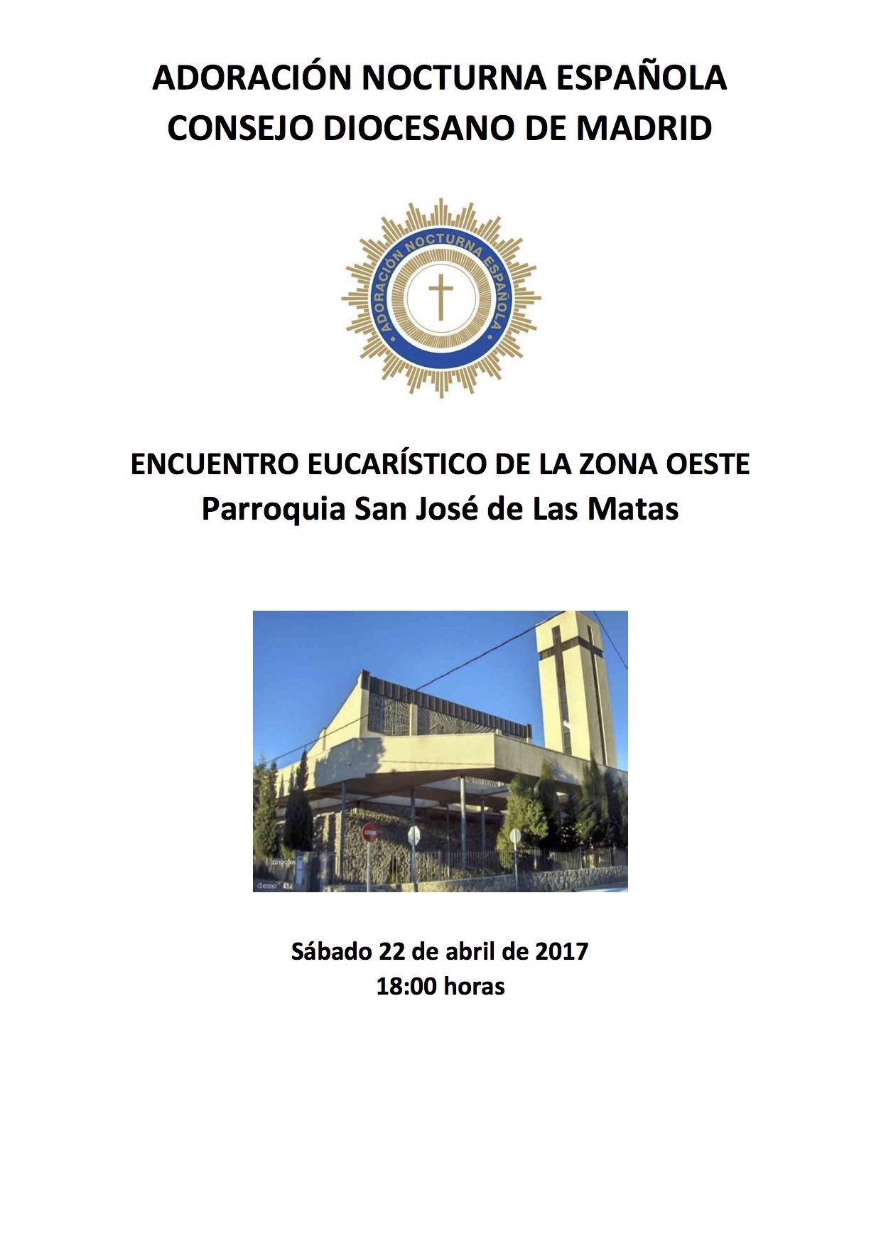 La Adoración Nocturna celebra un encuentro eucarístico en San José de las Matas