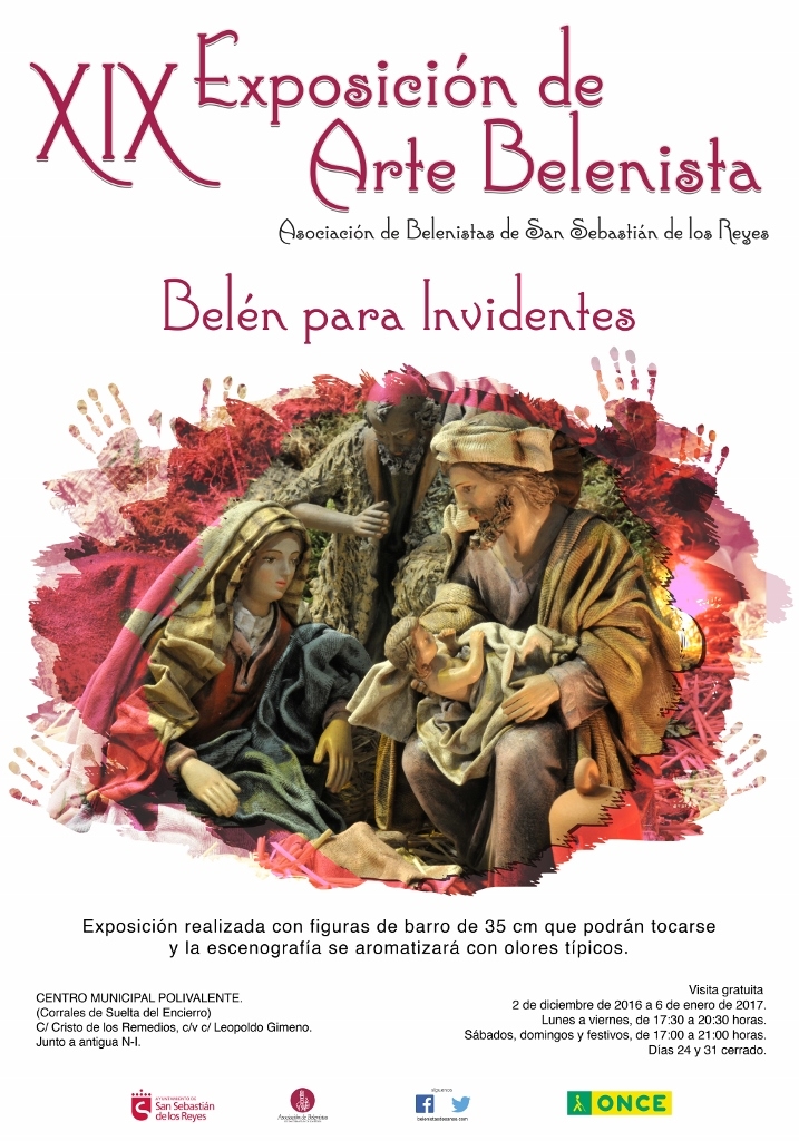 La asociación belenista de San Sebastián de los Reyes organiza un belén para invidentes