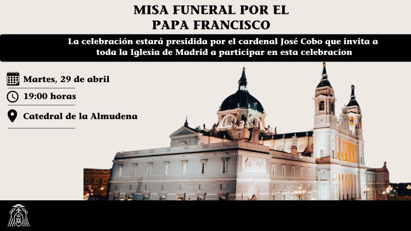 Misa funeral por el Papa Francisco en la catedral de la Almudena