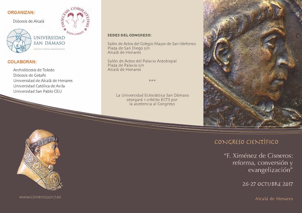 La Universidad San Dámaso y el Obispado de Alcalá organizan un congreso sobre Cisneros