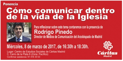 El director de Medios del Arzobispado imparte una ponencia en el Centro de Estudios Sociales de Cáritas
