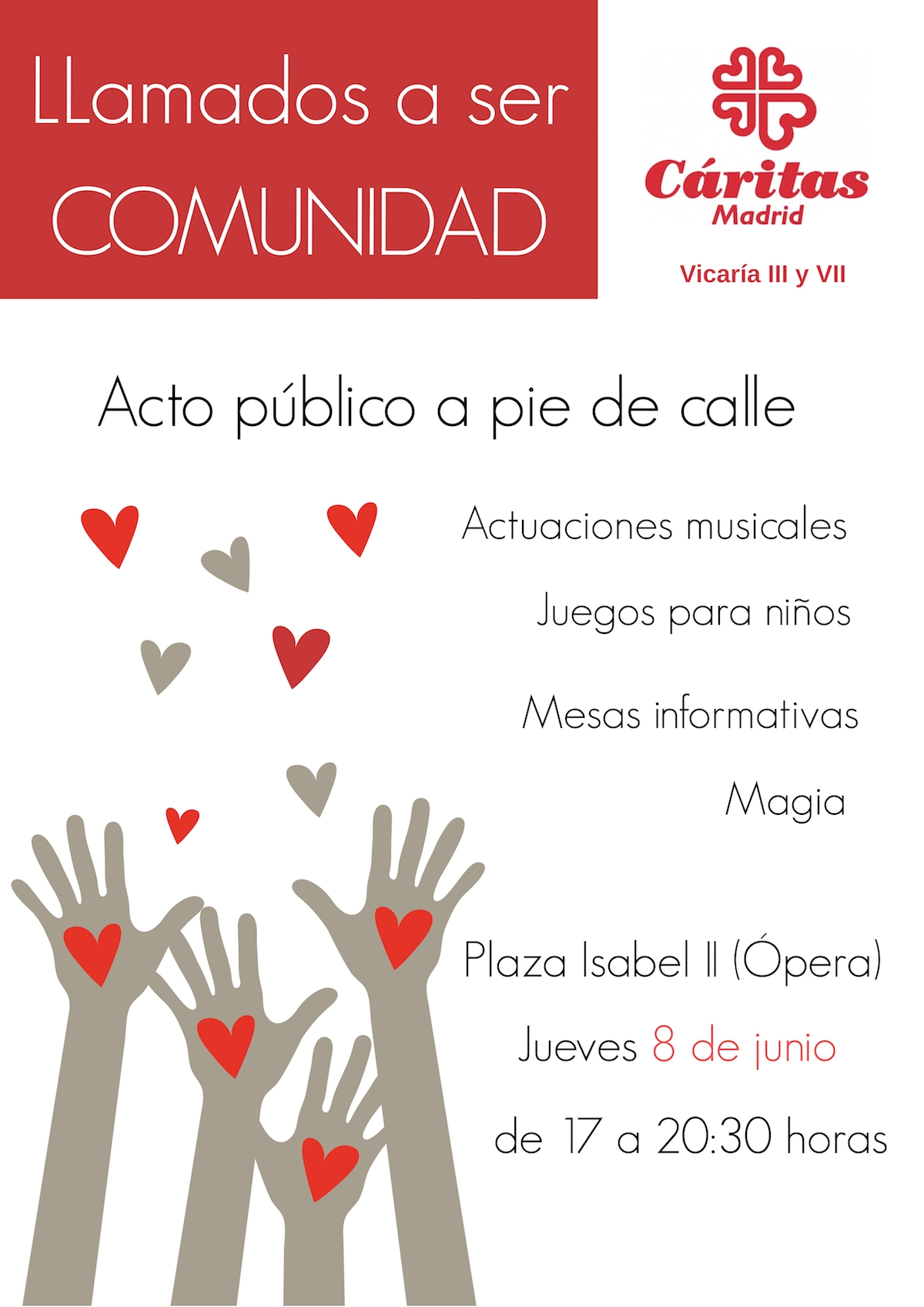 La Campaña del Día de Caridad se presenta en la plaza de Ópera en un acto público