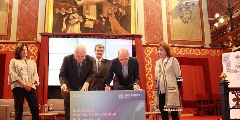 La Universidad de Deusto y Salesianos ponen en marcha un grado pionero en Ingeniería Robótica con itinerario dual