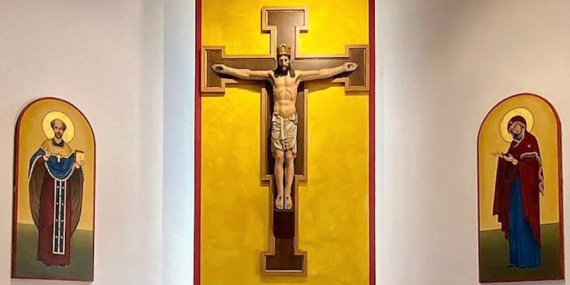 San Gregorio Magno presenta la reliquia del santo para su veneración popular en su fiesta patronal