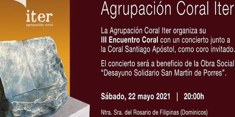 Nuestra Señora del Rosario de Filipinas acoge este sábado un concierto solidario de la Agrupación Coral Iter