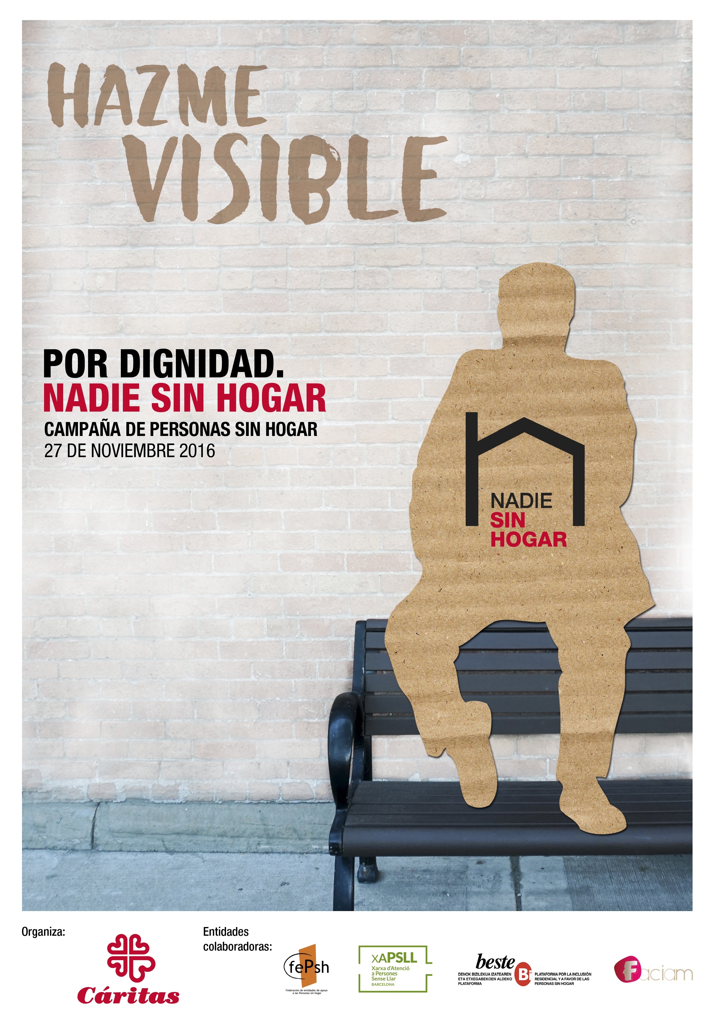 Cáritas Madrid presenta la campaña de las personas sin hogar 2016: 'Por dignidad. Nadie sin hogar'
