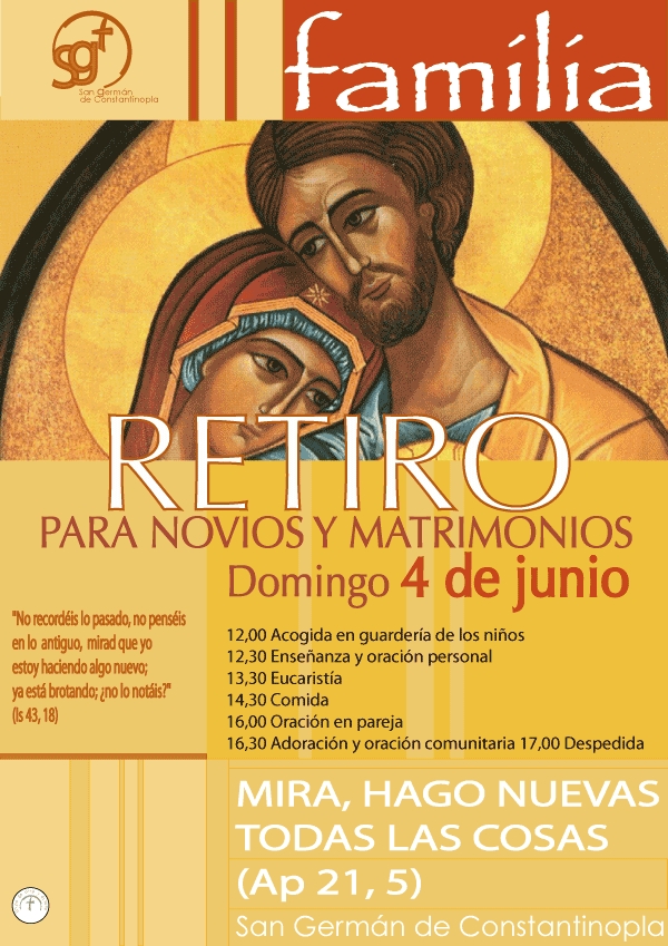 San Germán de Constantinopla organiza un retiro para novios y matrimonios