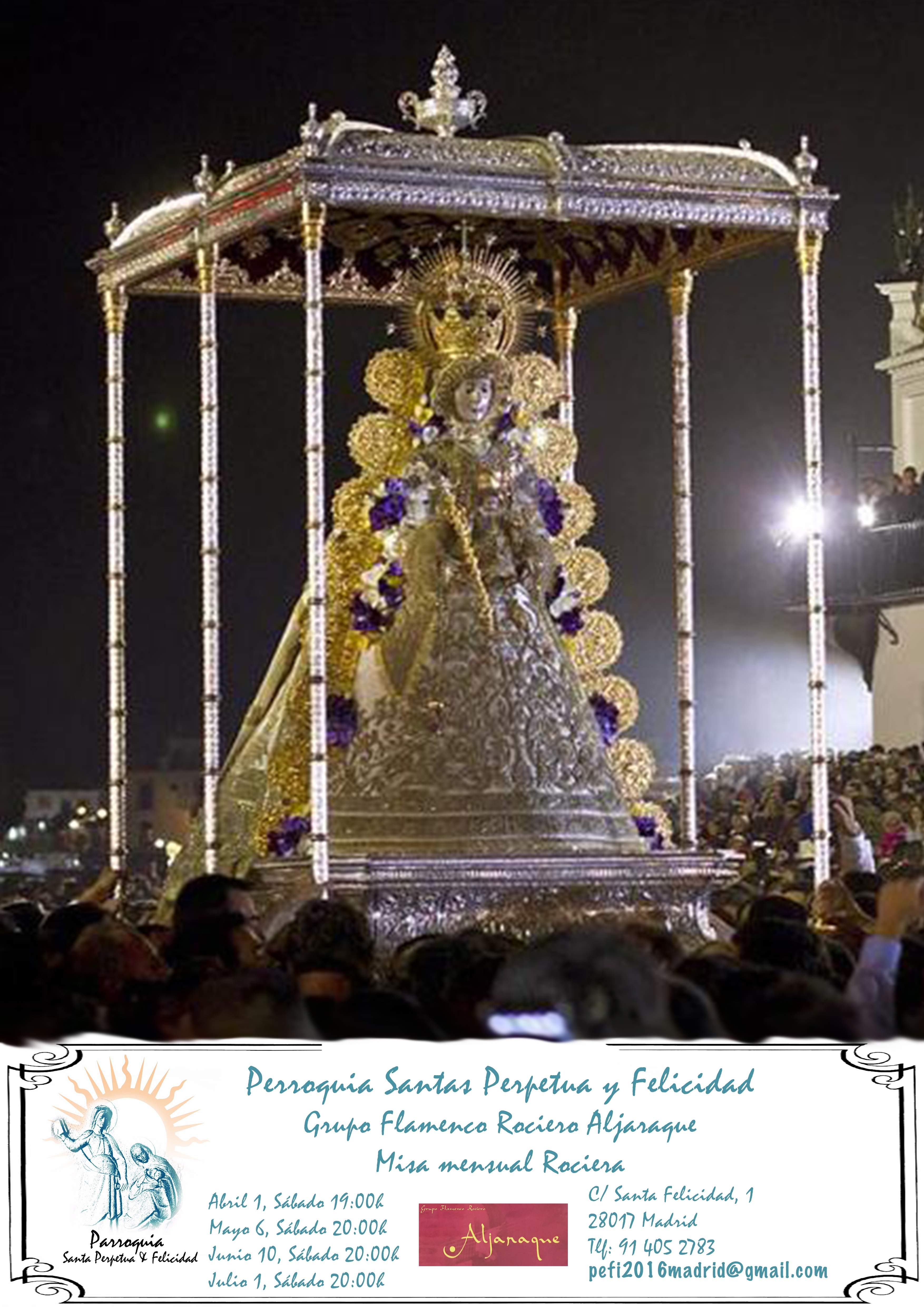 La parroquia Santas Perpetua y Felicidad acoge una Misa rociera mensual