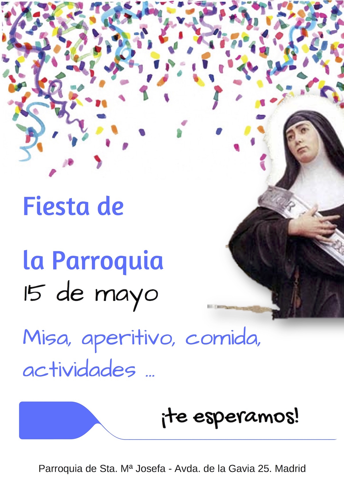 La parroquia Santa María Josefa del Corazón de Jesús celebra su fiesta anual