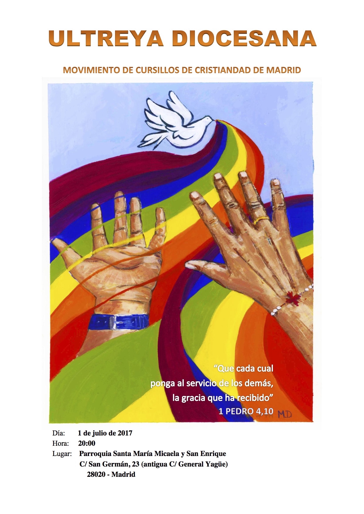 El cardenal Osoro preside la Ultreya diocesana en Santa María Micaela y San Enrique