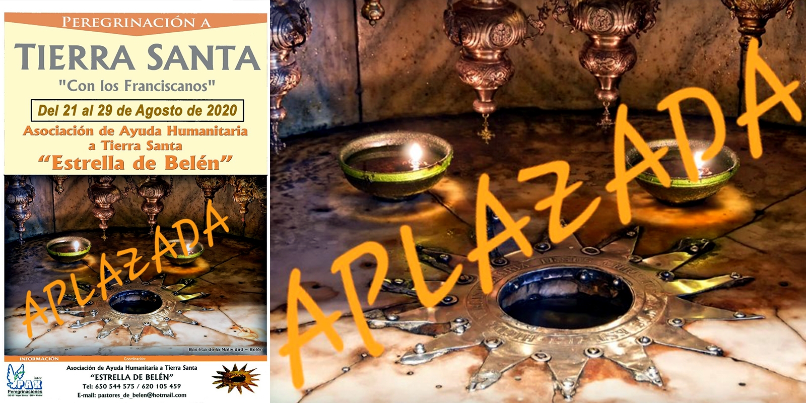 La asociación Estrella de Belén aplaza la peregrinación a Tierra Santa programada para agosto