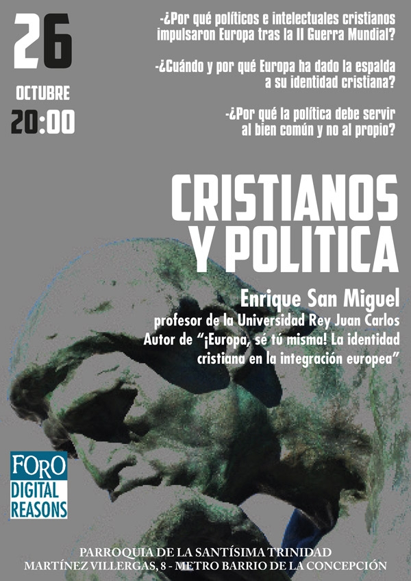 El profesor Enrique San Miguel reflexiona sobre 'Cristianos y política' en la parroquia Santísima Trinidad