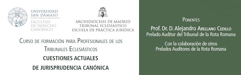 San Dámaso organiza un curso de formación para profesionales de los Tribunales Eclesiásticos