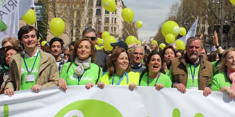 Miles de jóvenes han inundado este domingo Madrid en la Marcha Sí a la Vida