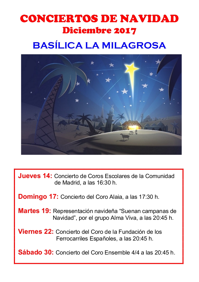 El coro Ensemble canta a la Navidad en la basílica de la Milagrosa