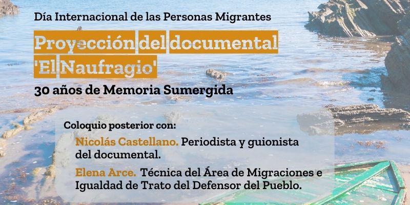 La Red Migrantes con Derechos y la Mesa por la Hospitalidad organizan la proyección del documental 'El Naufragio'