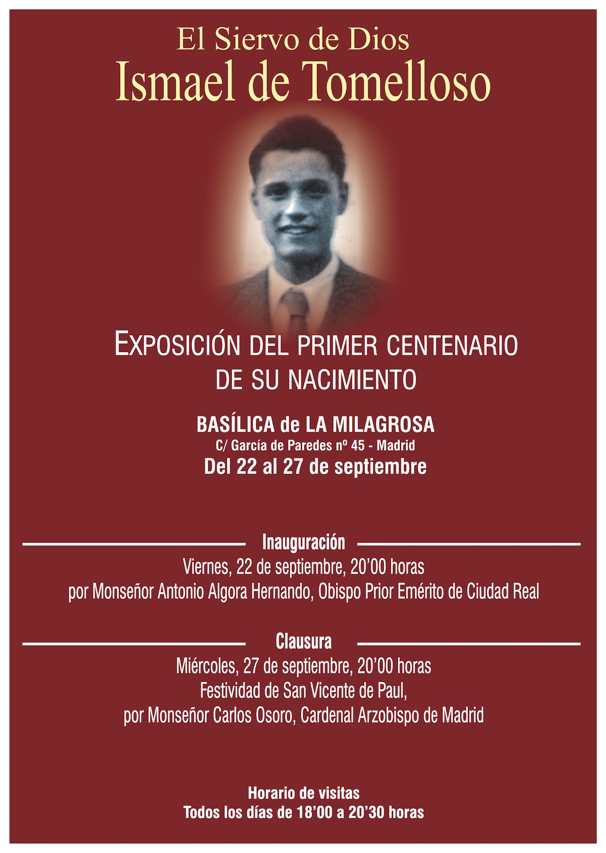 La basílica de la Milagrosa acoge una exposición sobre Ismael de Tomelloso