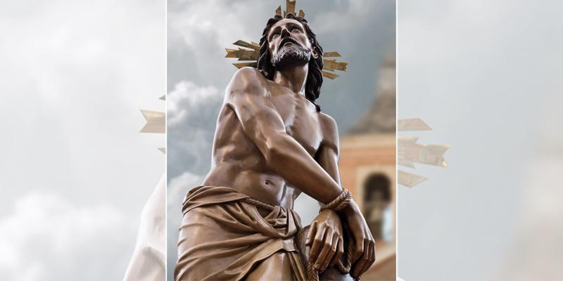 La Soledad de Villaverde saca el Jueves Santo al Cristo Amarrado a la Columna, la Virgen y el Nazareno