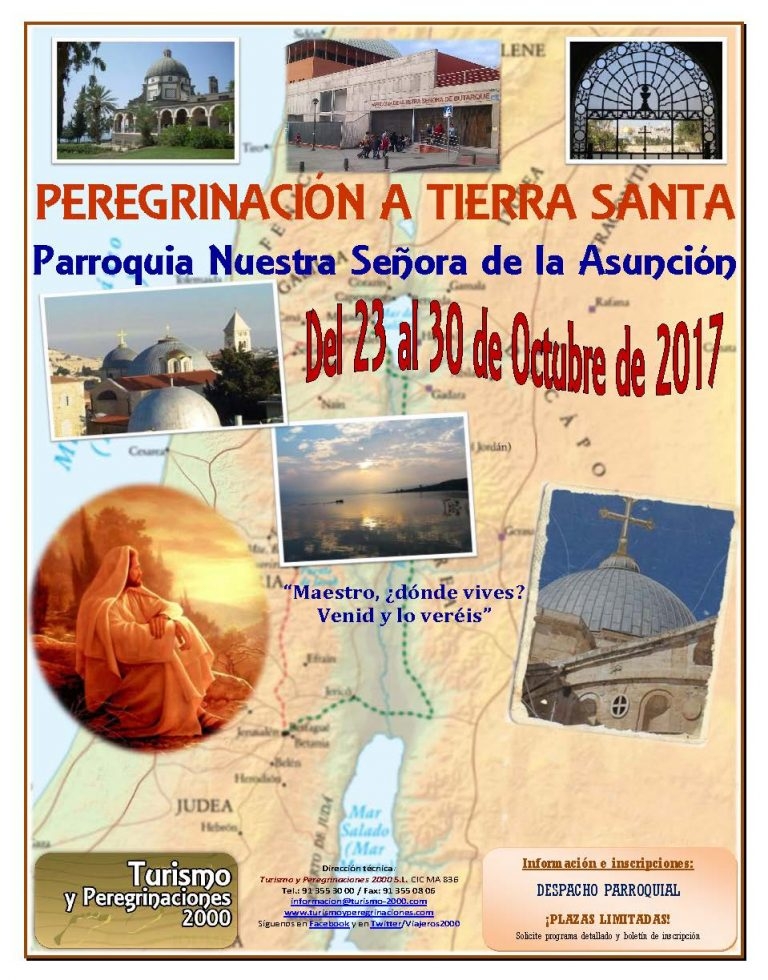Nuestra Señora de la Asunción, de Galapagar, peregrina a Tierra Santa