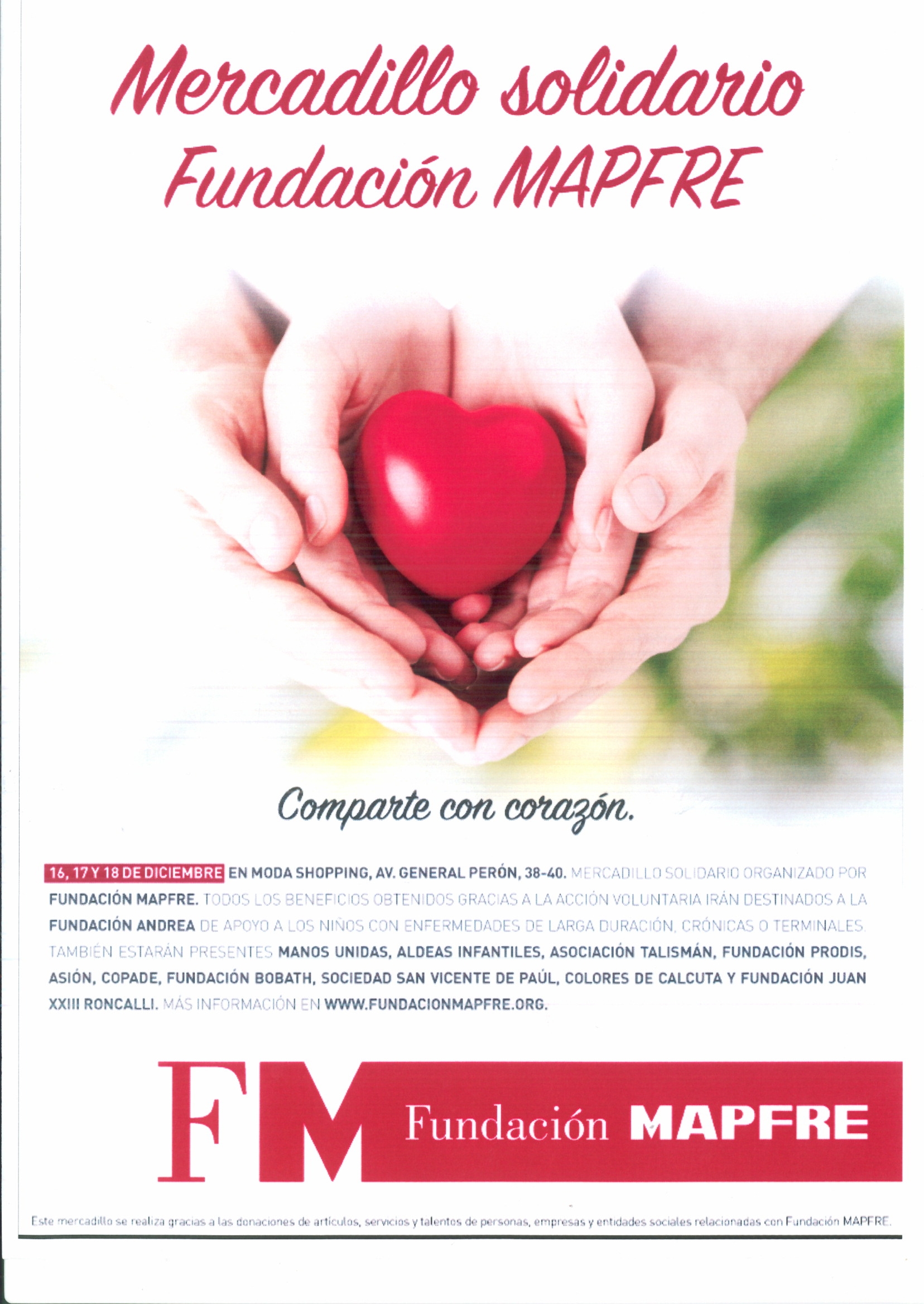 Presencia de Manos Unidas en un Mercadillo Solidario de la Fundación Mapfre