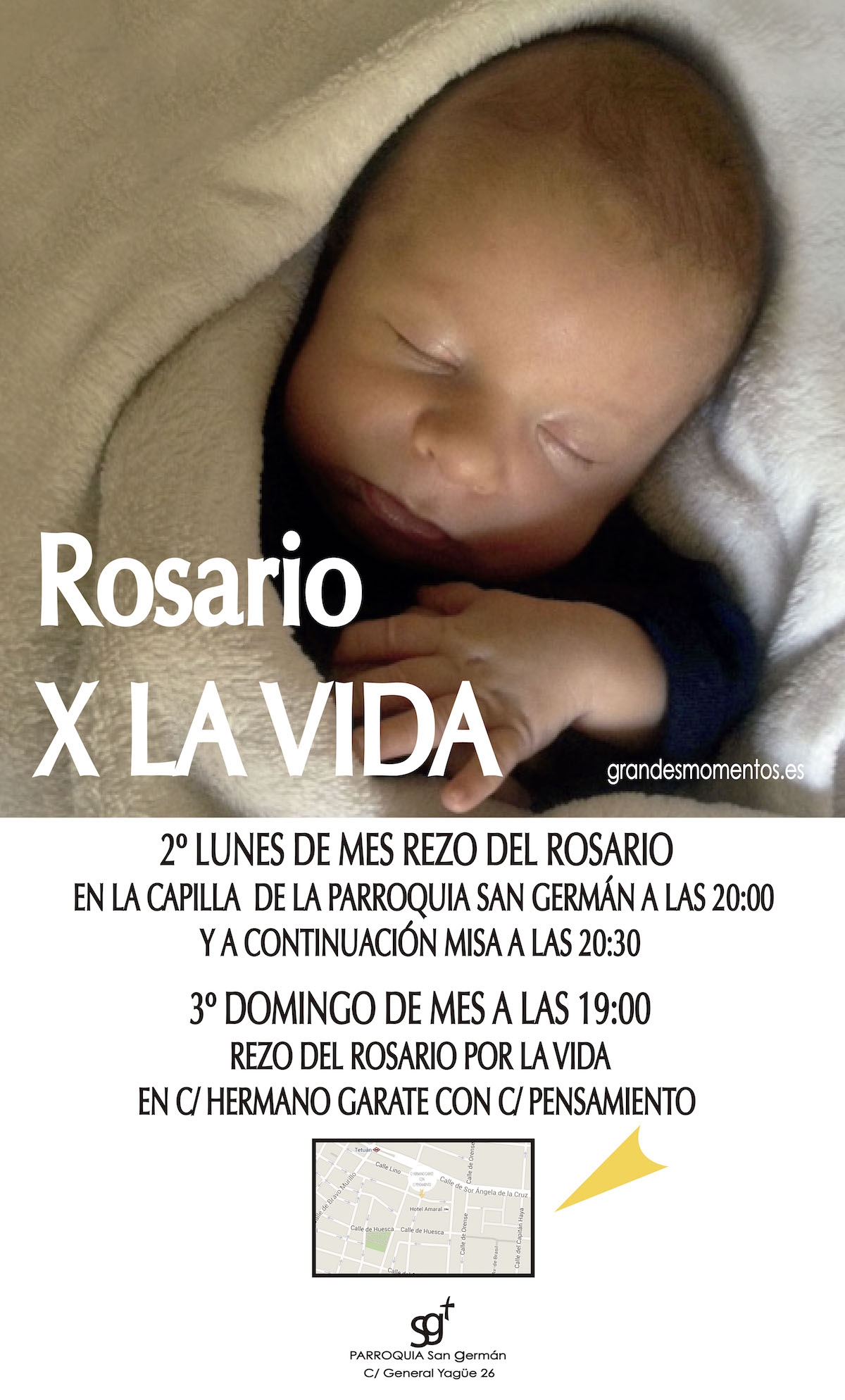 San Germán organiza un Rosario mensual por la vida