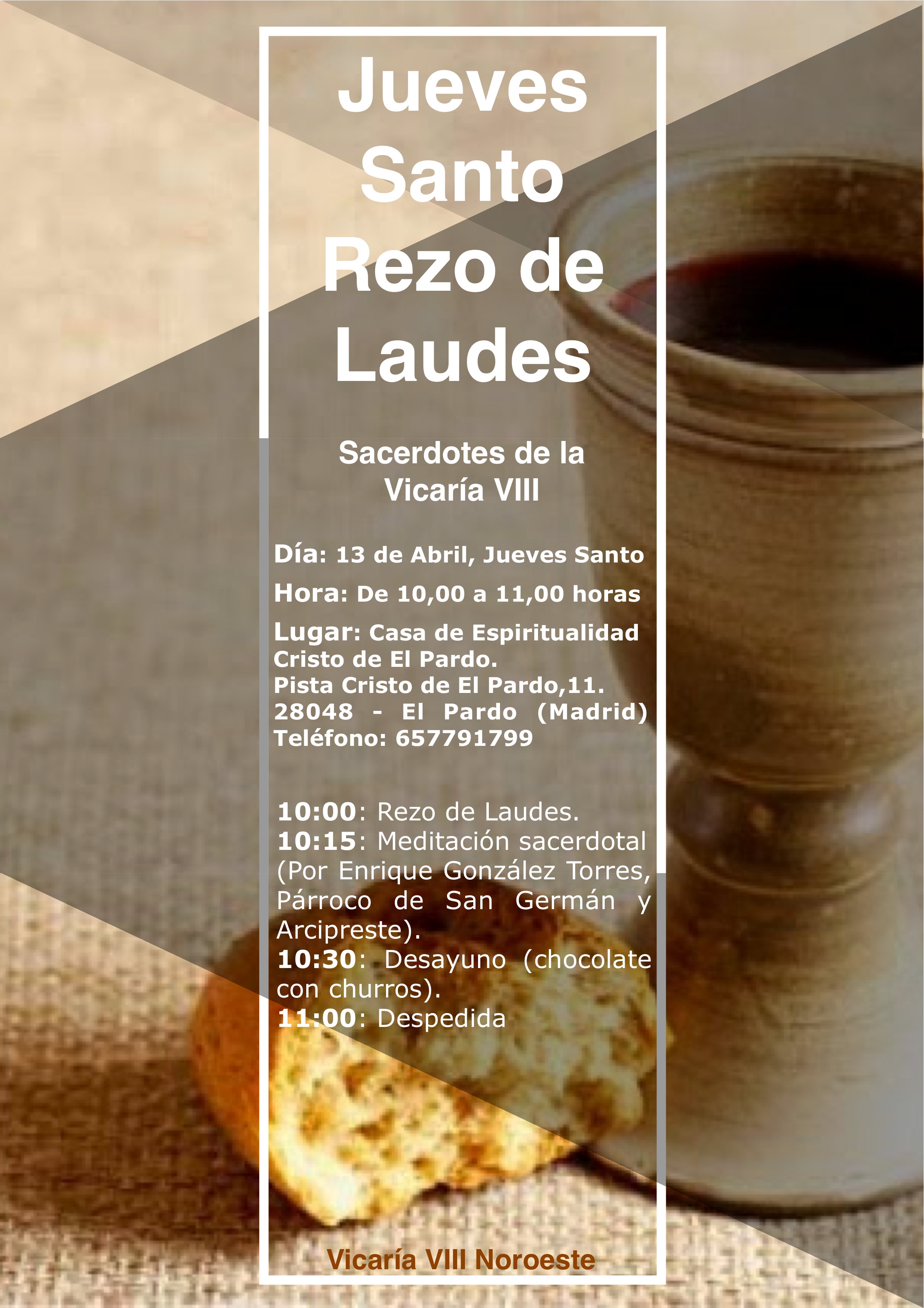 Los sacerdotes de la Vicaría VIII se reúnen el Jueves Santo para un encuentro de oración