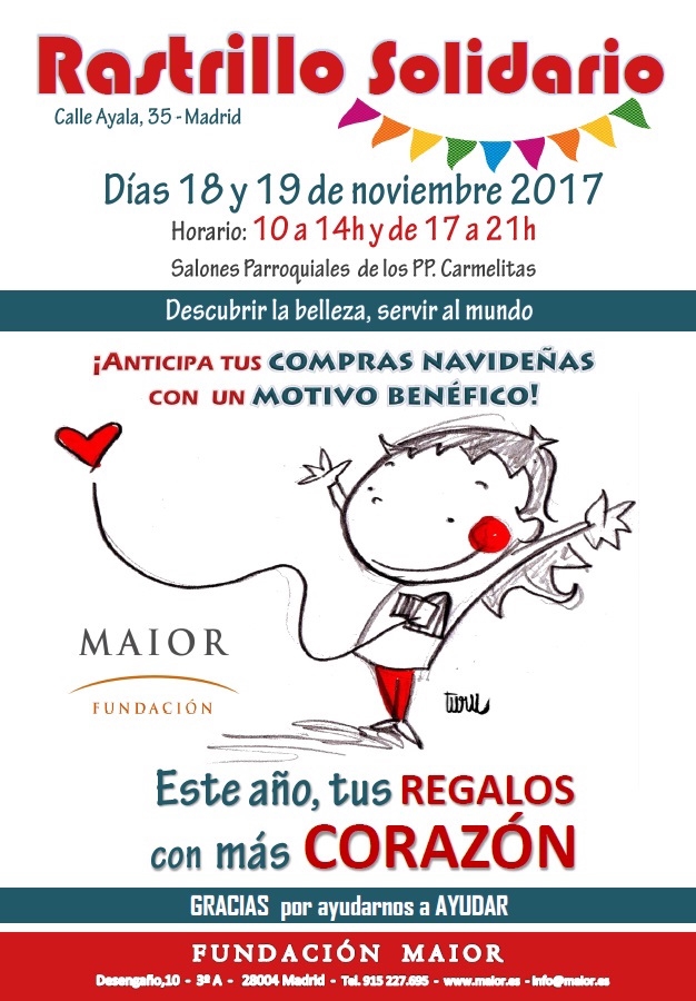 Santa María del Monte Carmelo acoge el rastrillo solidario de la Fundación Maior
