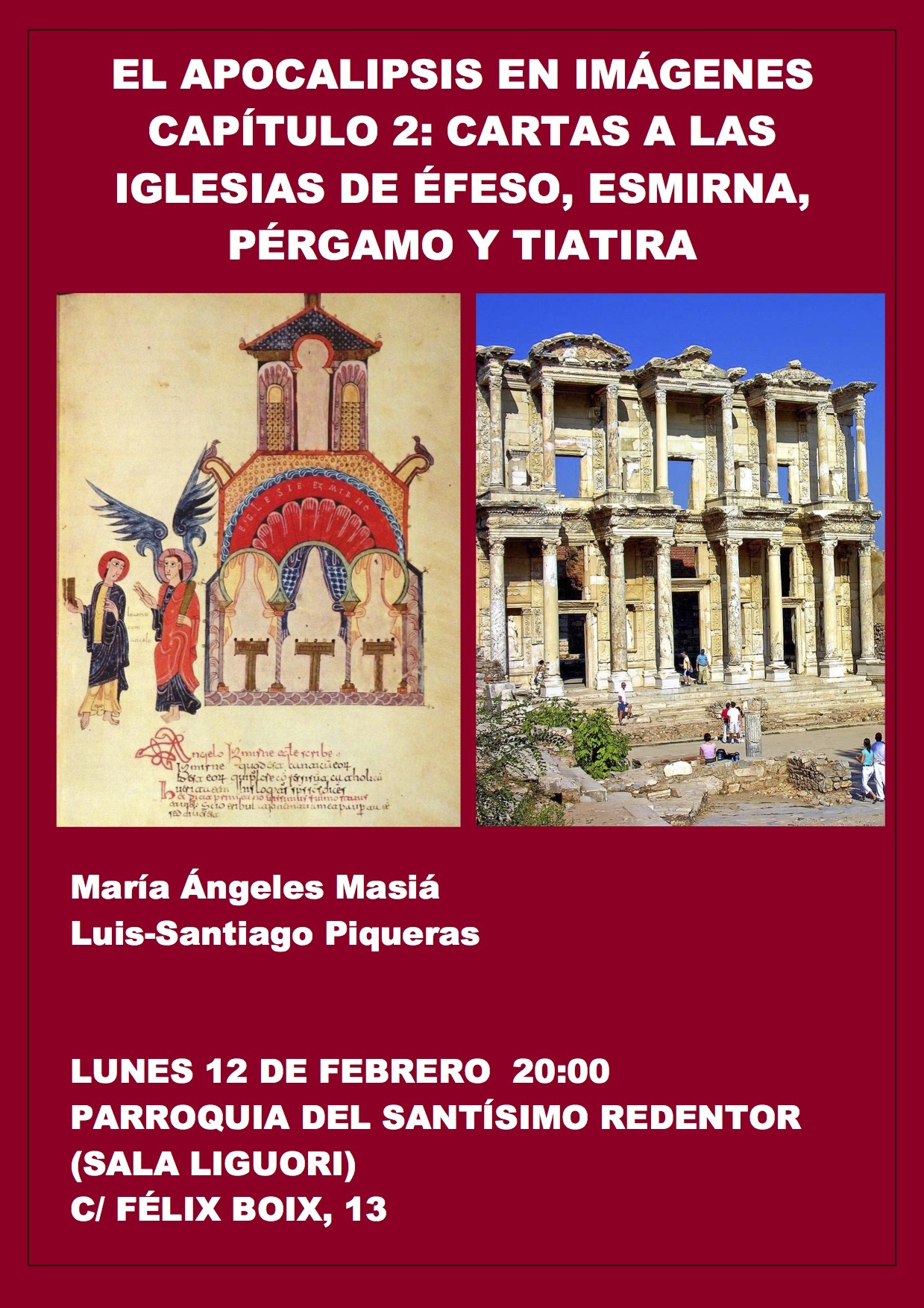 María Ángeles Masiá y Luis-Santiago Piqueras hablan del Apocalipsis en Santísimo Redentor